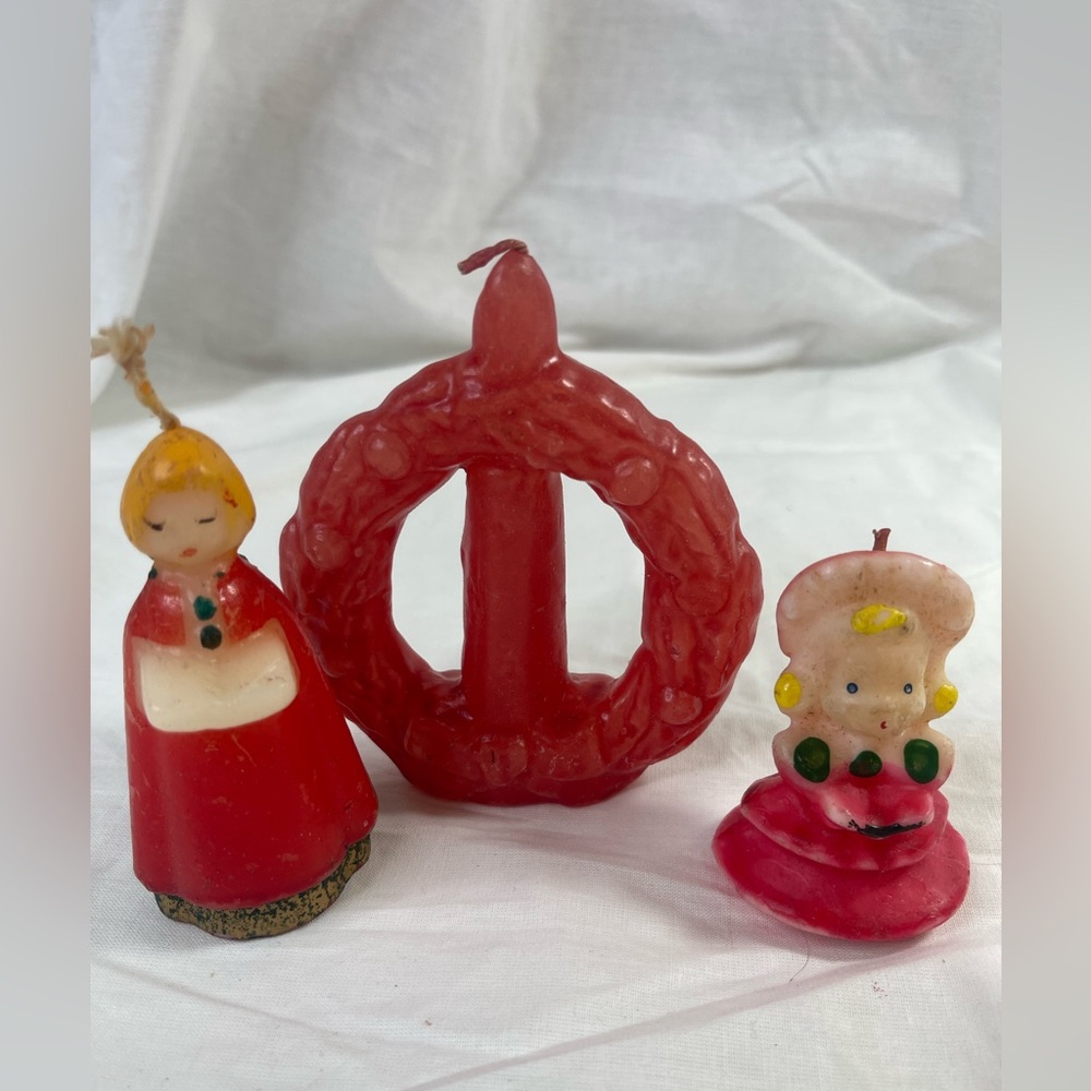 VTG 50’s Gurley Christmas Holiday Candles. Set of 3!